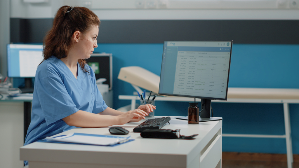 SPsoft Has Partnered with Unified Medical File — A Prominent EMR Software System 1 A healthcare specialist working with an EMR system