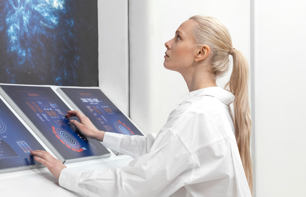 A doctor utilizing AI capabilities in healthcare