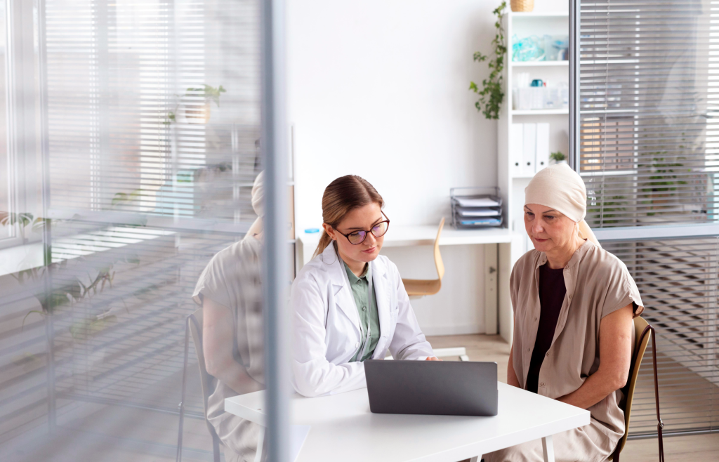 A doctor discussing treatment plans with the patient